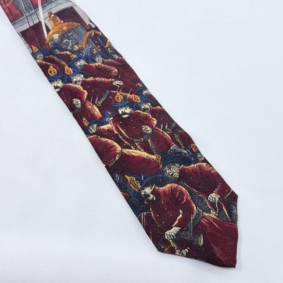 Vintage Tango Max Raab Tie Silk Americana Firefighters 1896 Firemen Necktie USA - Picture 8 of 12